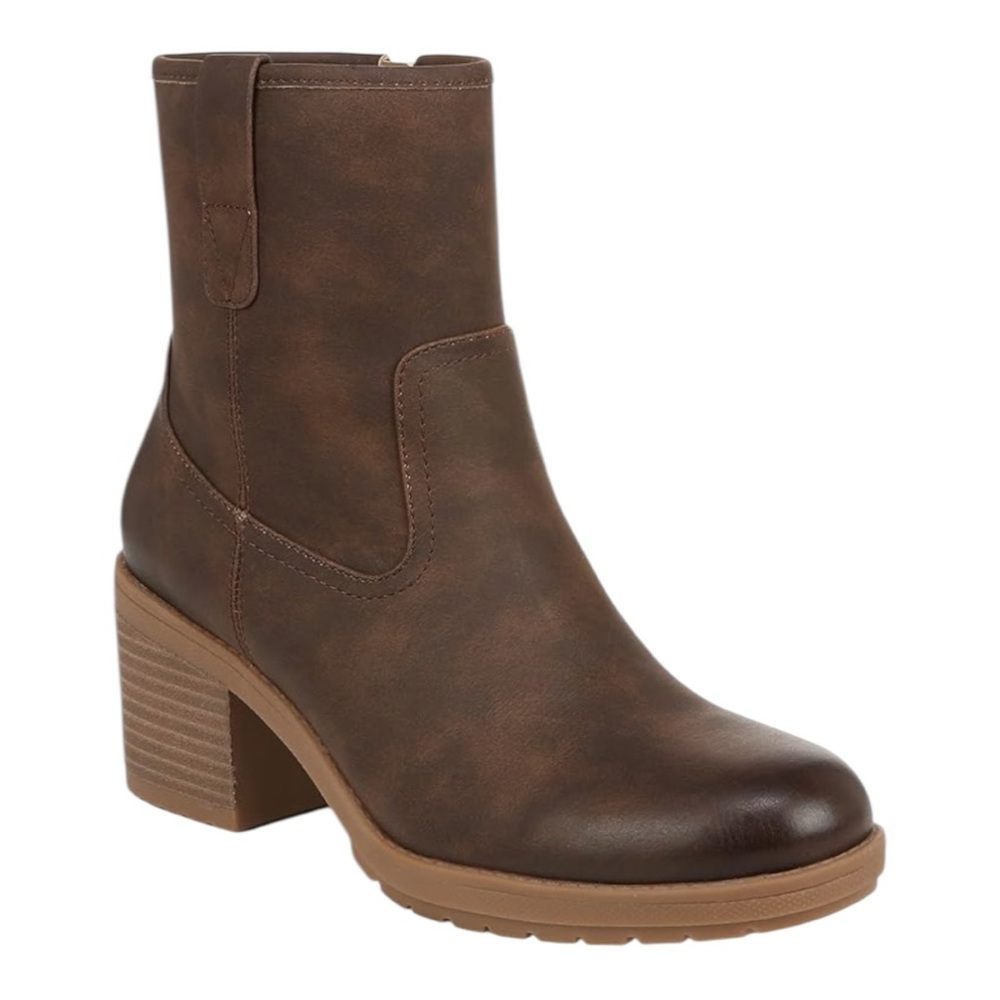 🆕 Dr. Scholl's Women's Pearl Mid Calf Boot Chestnut Smooth NWOT